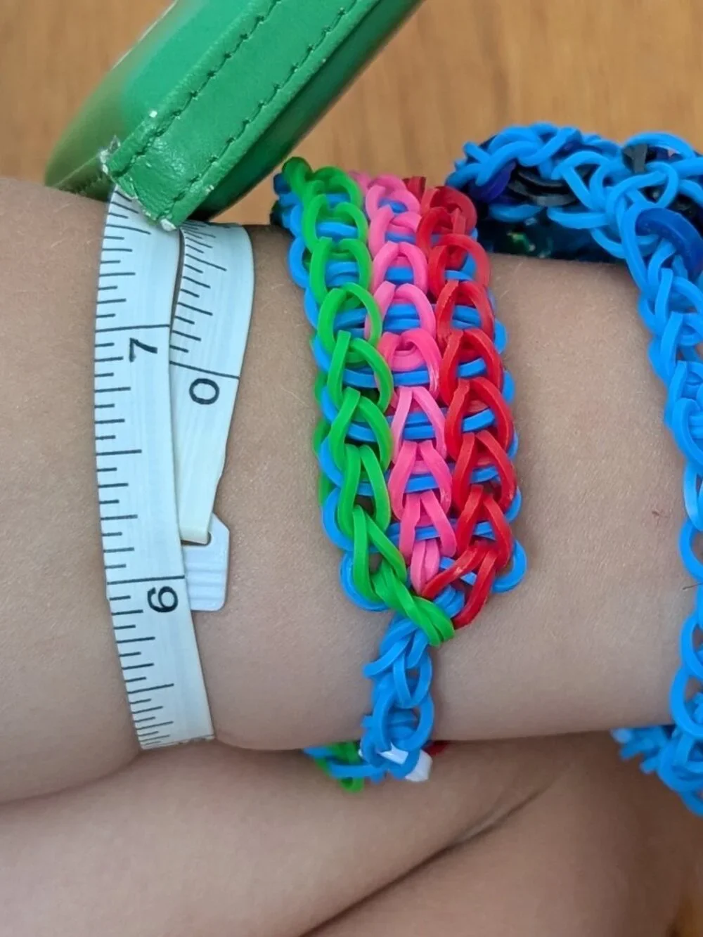 (3) Handmade Rainbow Loom Bracelets, Starburst, Triple Single & Geometric